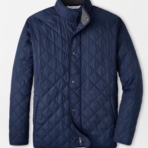 NEW LARGE/TALL” LT Peter Millar Suffolk Navy Quilted Lightweight SPRING Jacket